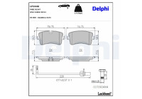 Brake Pad Set, disc brake LP2446 Delphi
