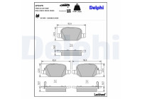 Brake Pad Set, disc brake LP2475 Delphi