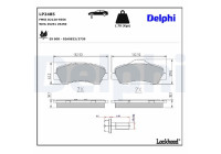 Brake Pad Set, disc brake LP2485 Delphi