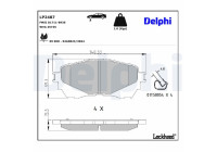 Brake Pad Set, disc brake LP2487 Delphi