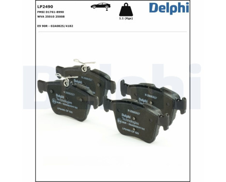 Brake Pad Set, disc brake LP2490 Delphi, Image 2