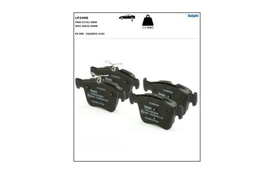Brake Pad Set, disc brake LP2490 Delphi, Image 4