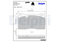 Brake Pad Set, disc brake LP2491 Delphi