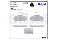 Brake pad set, disc brake LP2492LC Delphi