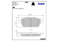 Brake Pad Set, disc brake LP2493 Delphi