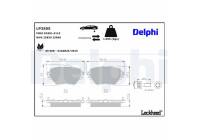 Brake Pad Set, disc brake LP2505 Delphi