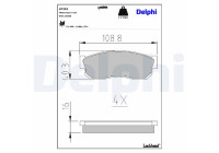 Brake Pad Set, disc brake LP261 Delphi