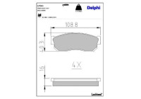 Brake Pad Set, disc brake LP261 Delphi