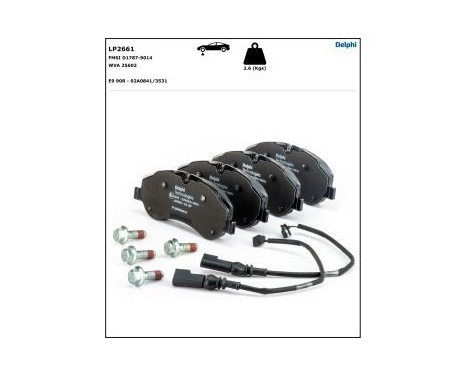 Brake Pad Set, disc brake LP2661 Delphi, Image 4