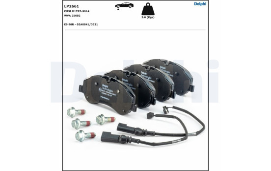 Brake Pad Set, disc brake LP2661 Delphi, Image 4