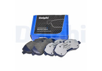 Brake pad set, disc brake LP2661LC Delphi