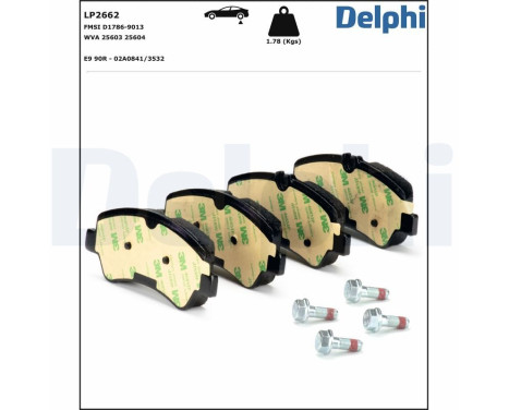 Brake Pad Set, disc brake LP2662 Delphi, Image 2