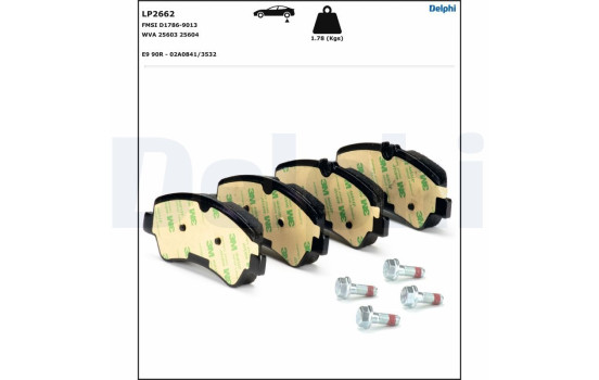 Brake Pad Set, disc brake LP2662 Delphi, Image 4