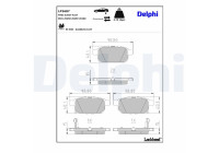 Brake Pad Set, disc brake LP2687 Delphi