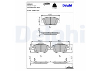 Brake Pad Set, disc brake LP2688 Delphi