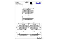 Brake Pad Set, disc brake LP2688 Delphi