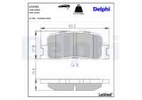 Brake Pad Set, disc brake LP2703 Delphi