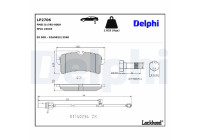 Brake Pad Set, disc brake LP2706 Delphi