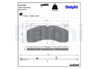 Brake pad set, disc brake LP2760 Delphi
