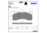 Brake pad set, disc brake LP2760 Delphi