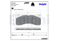 Brake pad set, disc brake LP2760 Delphi