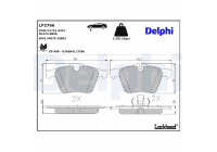 Brake pad set, disc brake LP2766 Delphi