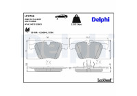 Brake pad set, disc brake LP2766 Delphi