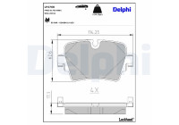 Brake Pad Set, disc brake LP2768 Delphi