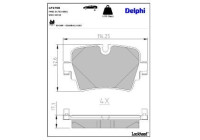 Brake Pad Set, disc brake LP2768 Delphi