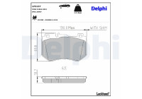 Brake pad set, disc brake LP3137 Delphi