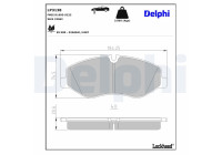 Brake Pad Set, disc brake LP3138 Delphi