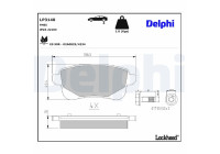 Brake Pad Set, disc brake LP3140 Delphi