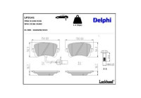 Brake Pad Set, disc brake LP3141 Delphi