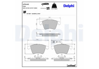 Brake Pad Set, disc brake LP3142 Delphi
