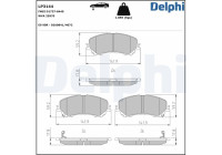 Brake Pad Set, disc brake LP3144 Delphi