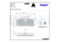 Brake Pad Set, disc brake LP3150 Delphi