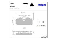 Brake Pad Set, disc brake LP3150 Delphi