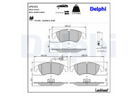 Brake Pad Set, disc brake LP3152 Delphi