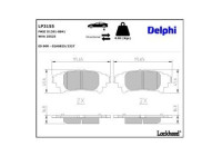 Brake Pad Set, disc brake LP3155 Delphi