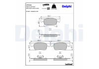 Brake Pad Set, disc brake LP3164 Delphi