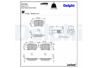 Brake Pad Set, disc brake LP3165 Delphi