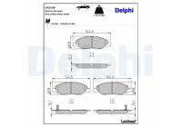 Brake Pad Set, disc brake LP3169 Delphi