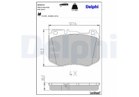 Brake Pad Set, disc brake LP3172 Delphi