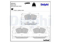 Brake Pad Set, disc brake LP3173 Delphi