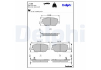 Brake Pad Set, disc brake LP3184 Delphi