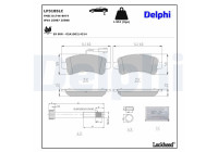 Brake pad set, disc brake LP3185LC Delphi