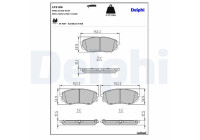 Brake Pad Set, disc brake LP3186 Delphi