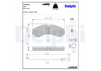 Brake Pad Set, disc brake LP3190 Delphi
