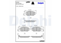 Brake Pad Set, disc brake LP3192 Delphi