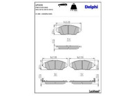 Brake Pad Set, disc brake LP3192 Delphi